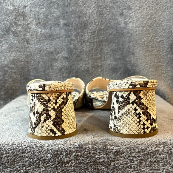 Zara Women's Snakeskin Mules - Black and Cream - Picture 5 of 10